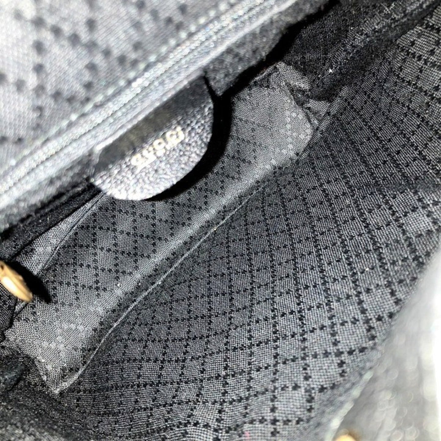 Gucci Black Suede Leather Backpack