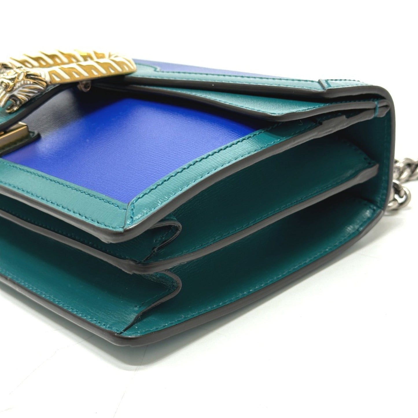 Gucci Blue Leather Shoulder Bag