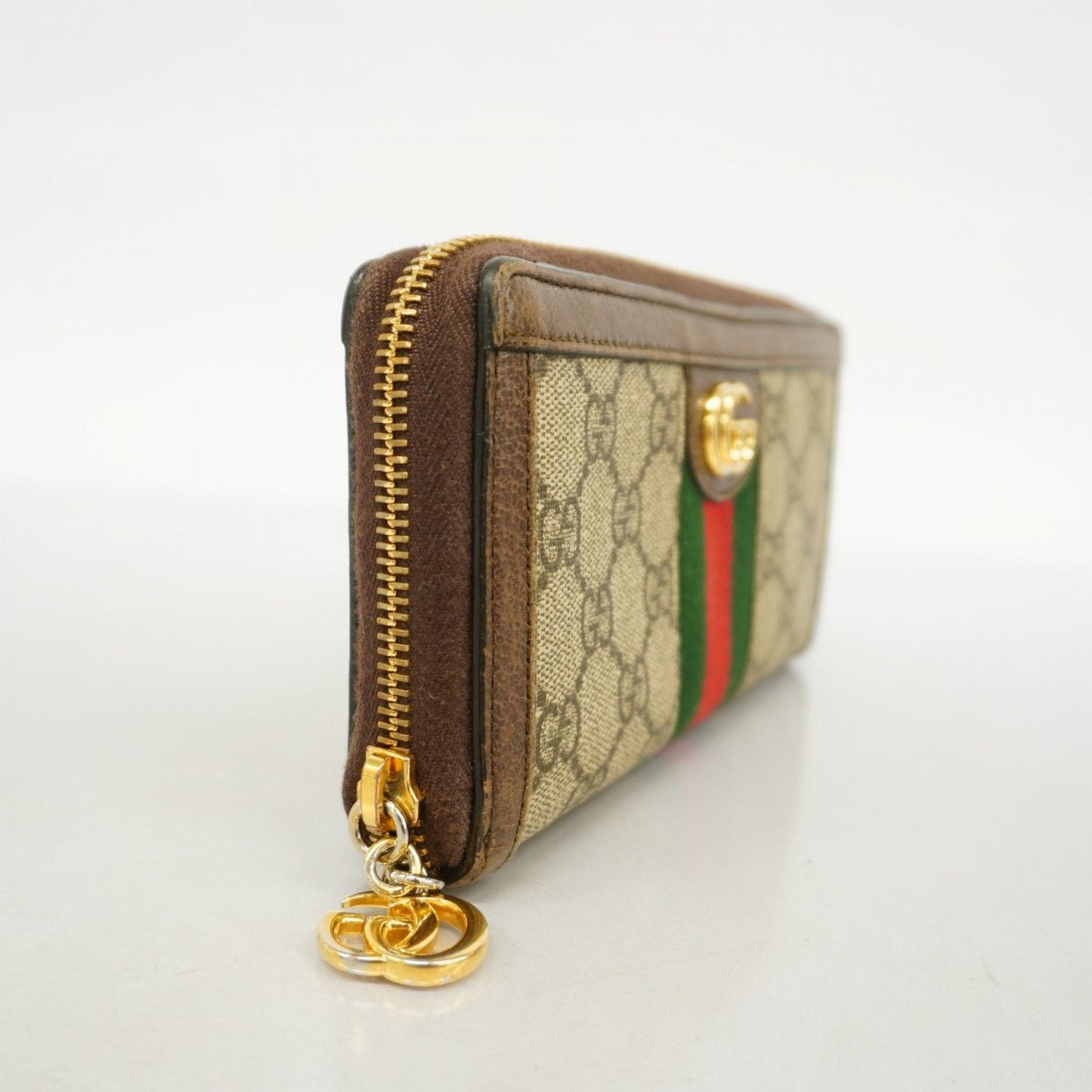 Gucci Brown Pvc Long Wallet (Bi-Fold)