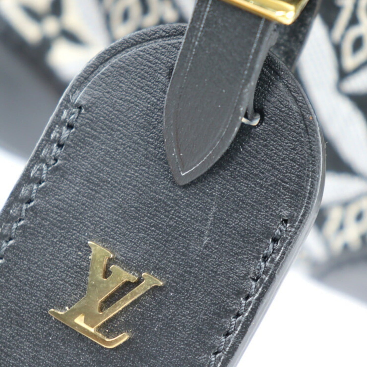 Louis Vuitton Black Canvas Leather Handbag Shoulder Bag Tote Bag