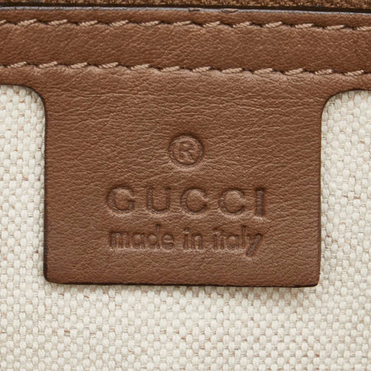 Gucci Beige Brown Pvc Leather Handbag Shoulder Bag