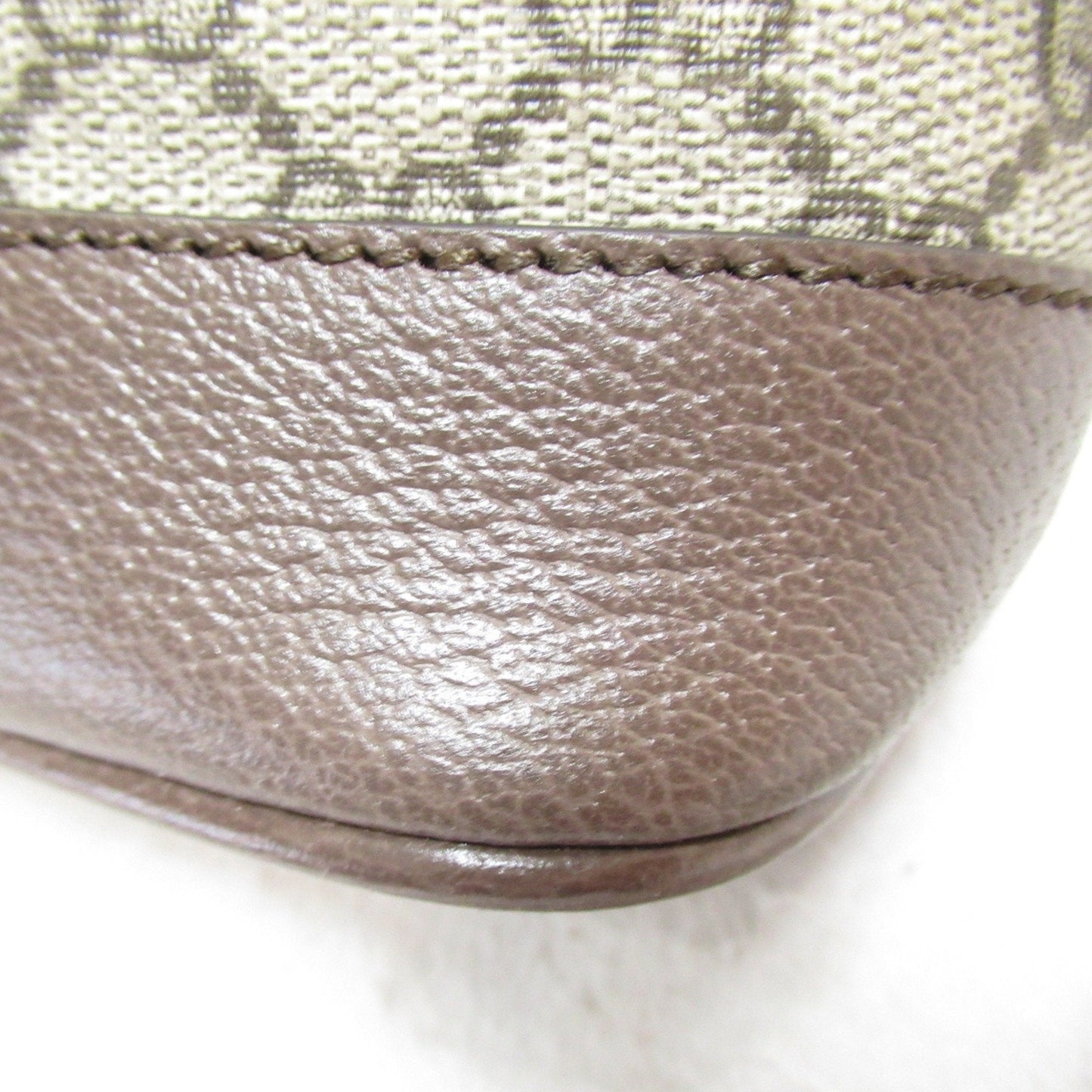 Gucci Beige Brown Coated Canvas Shoulder Bag