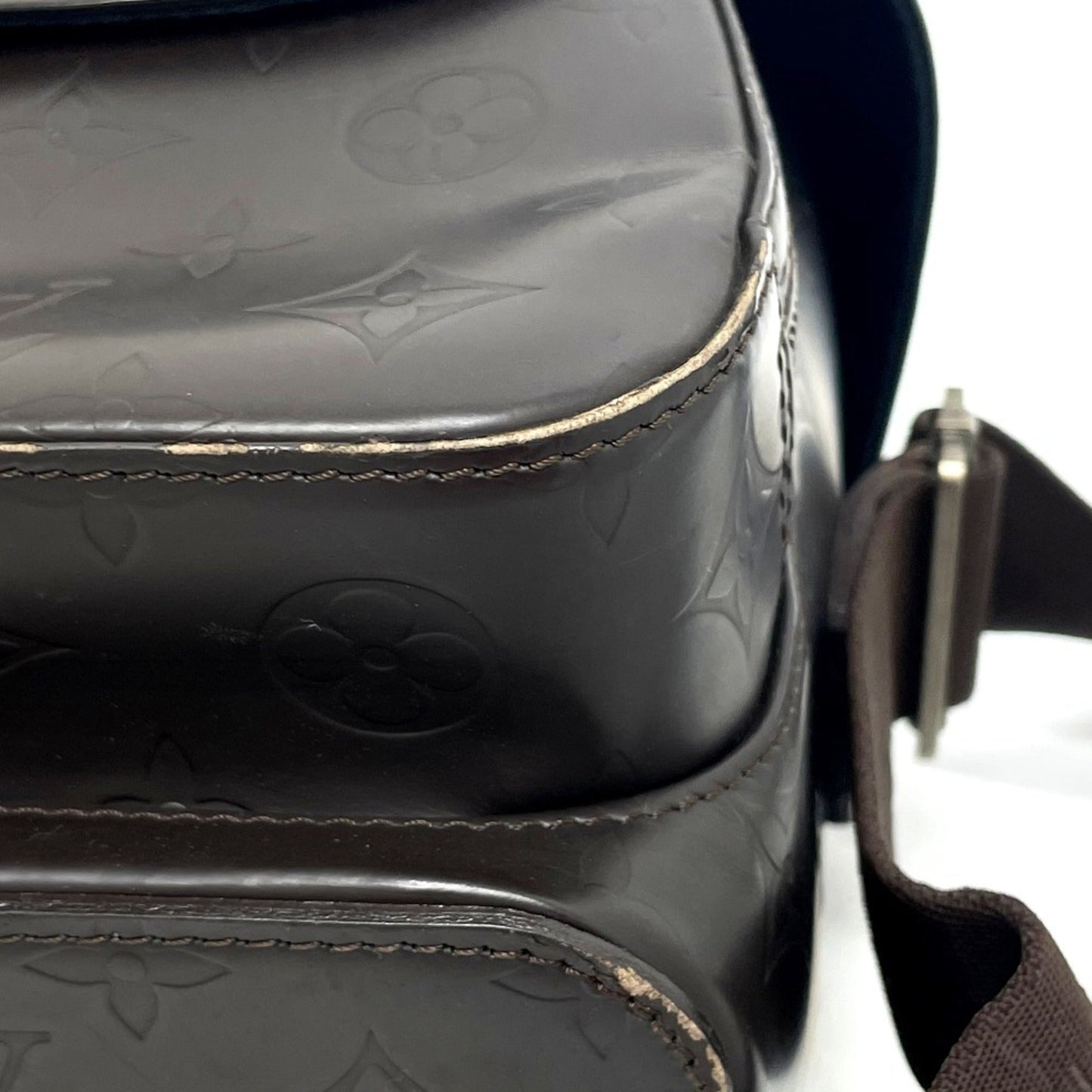 Louis Vuitton Monogram Glace Brown Coffee Shoulder Bag