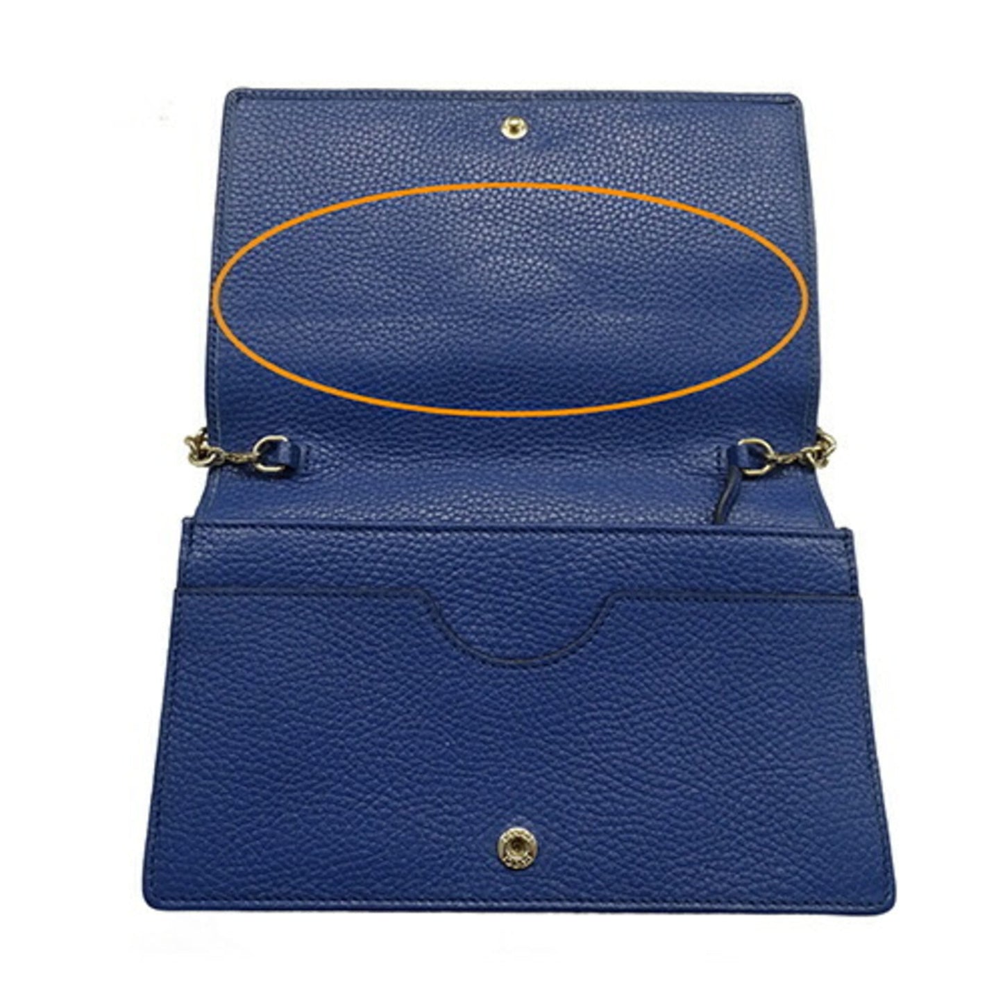 Gucci Blue Leather Chain/Shoulder Wallet