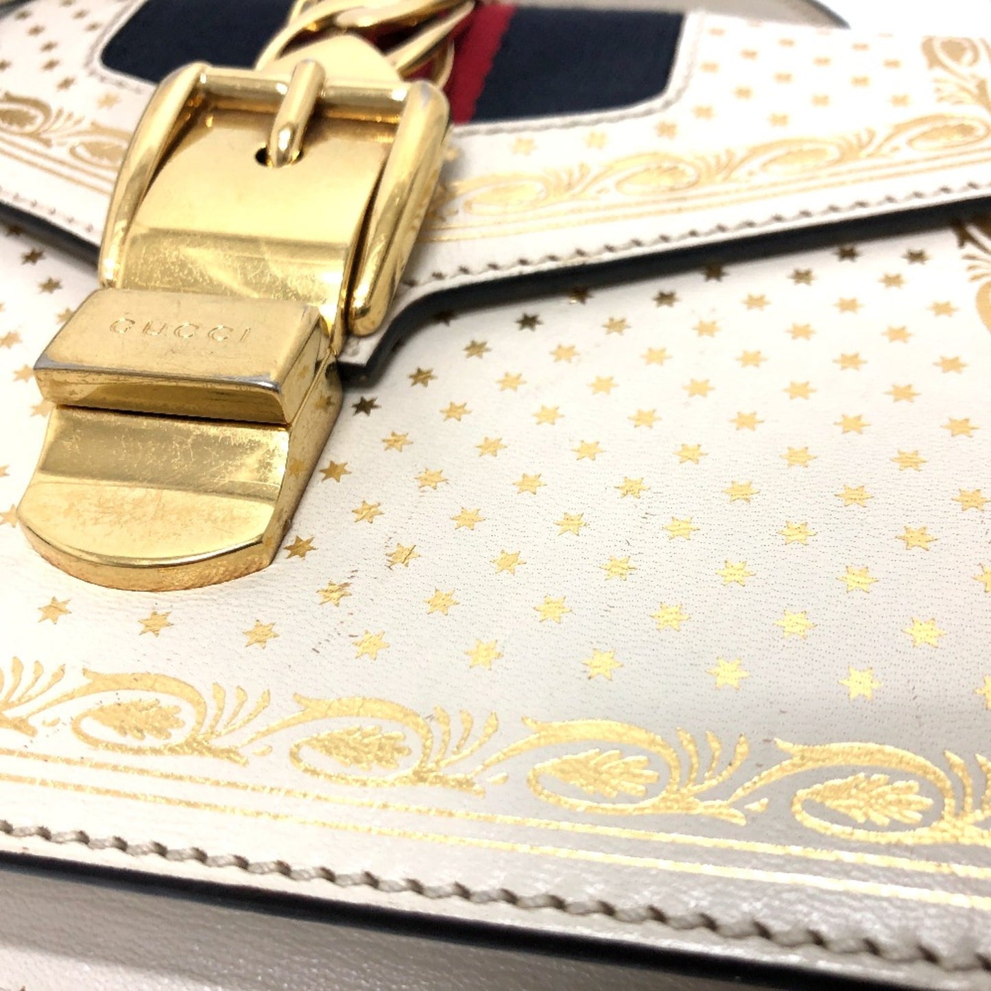 Gucci White Leather Shoulder Bag