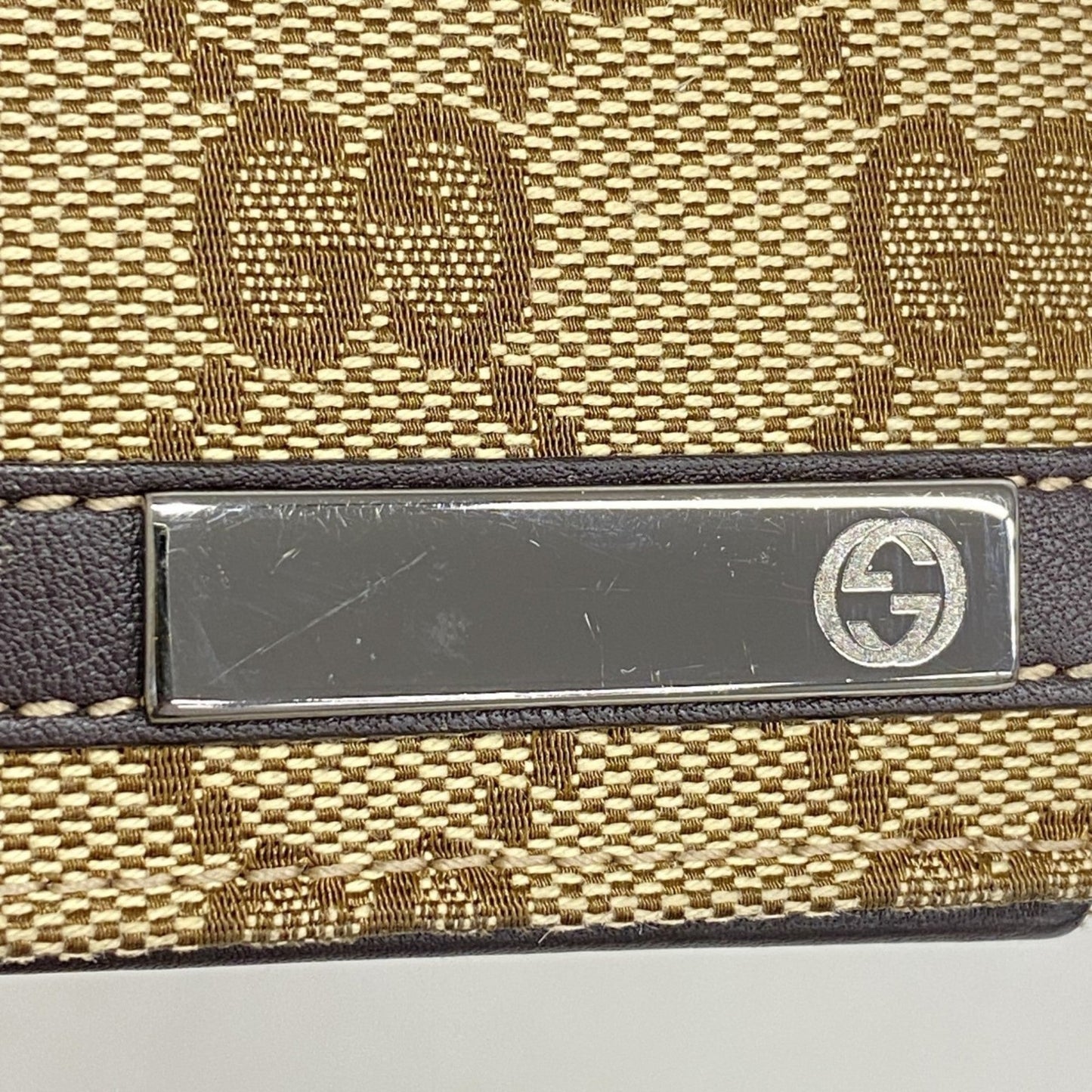 Gucci Brown Canvas Bill Wallet (Bi-Fold)