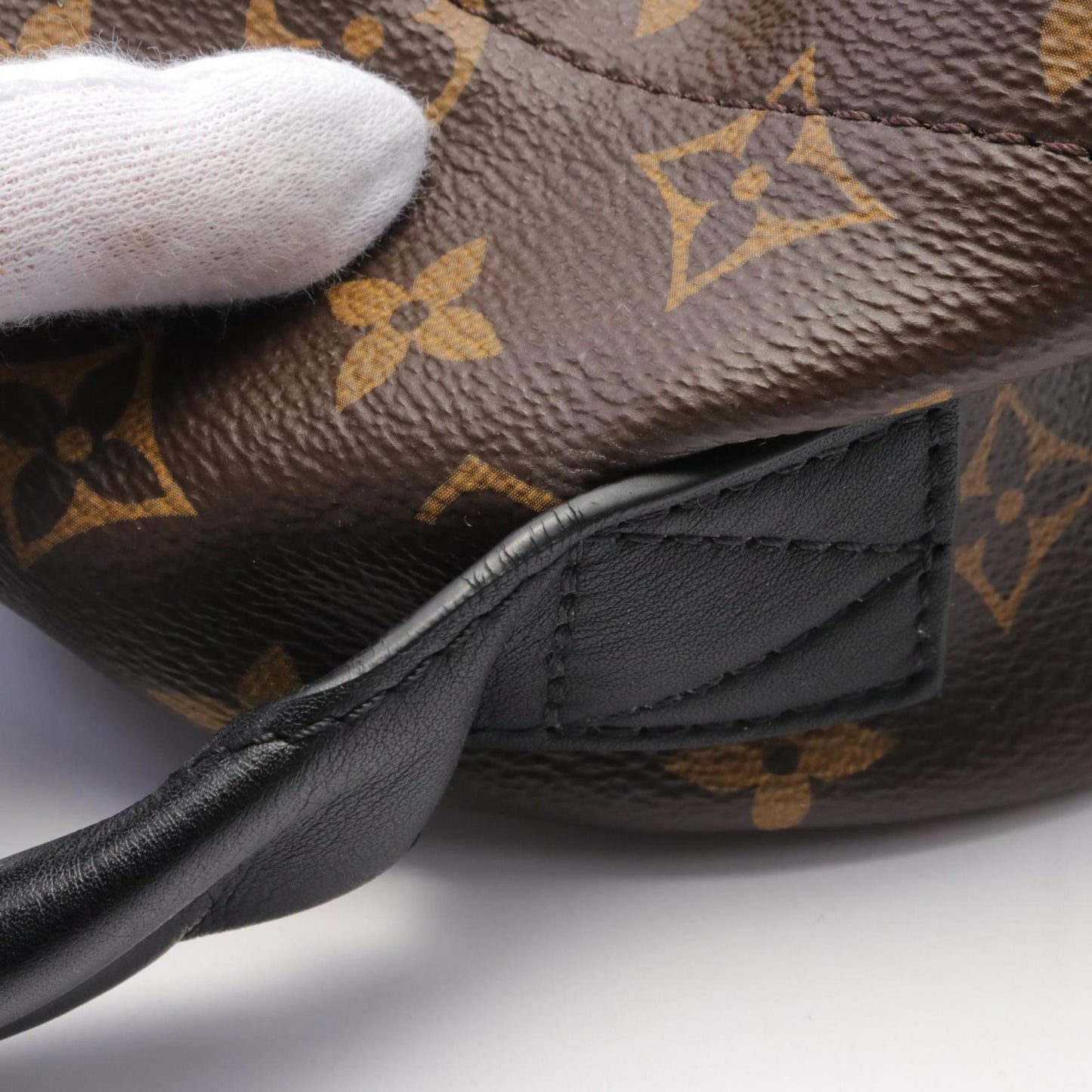 Louis Vuitton Black Brown Monogram Leather Backpack