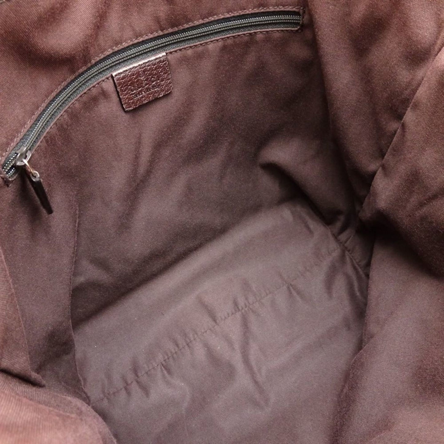 Gucci Beige Brown Gg Canvas Leather Tote Bag