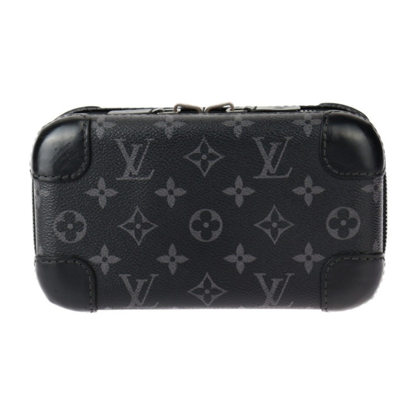 Louis Vuitton Black Gray Monogram Eclipse Monogram Eclipse Leather Pochette Pouch Shoulder Bag