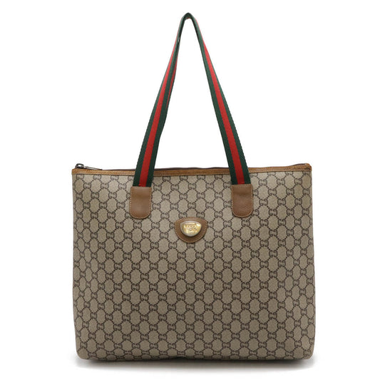 Gucci Beige Brown Green Red Color Pvc Leather Shoulder Bag Tote Bag ()
