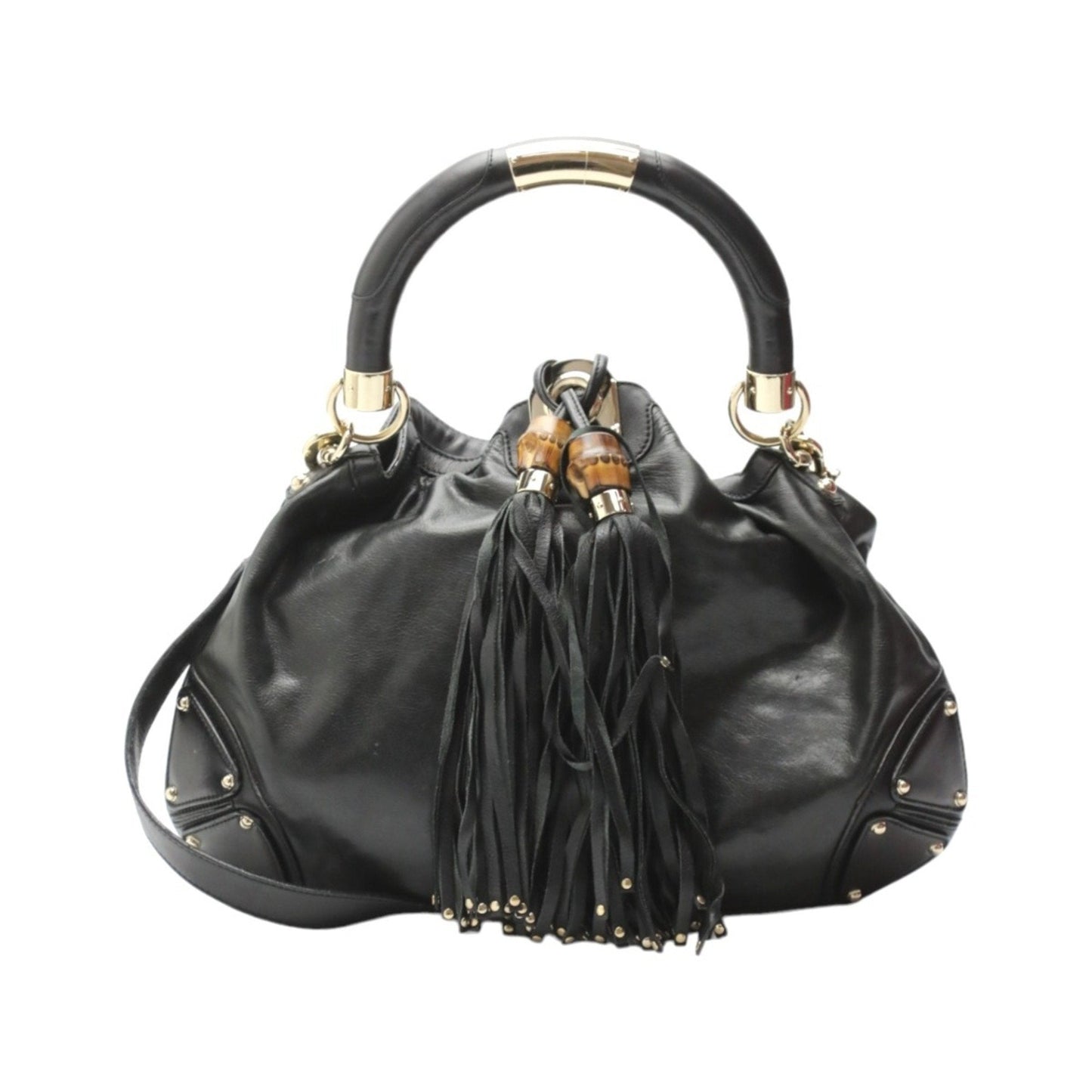 Gucci Black Leather Tote Bag