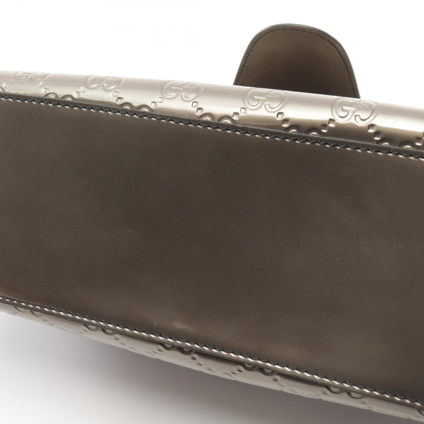 Gucci Silver Patent Leather Shoulder Bag
