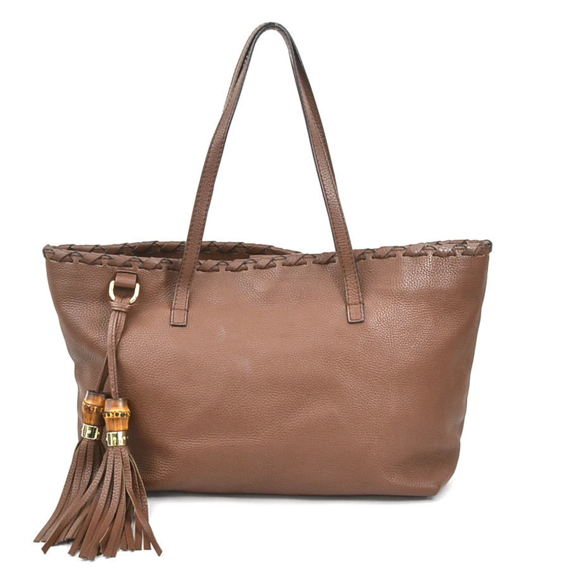 Gucci Brown Leather Shoulder Bag Tote Bag ()