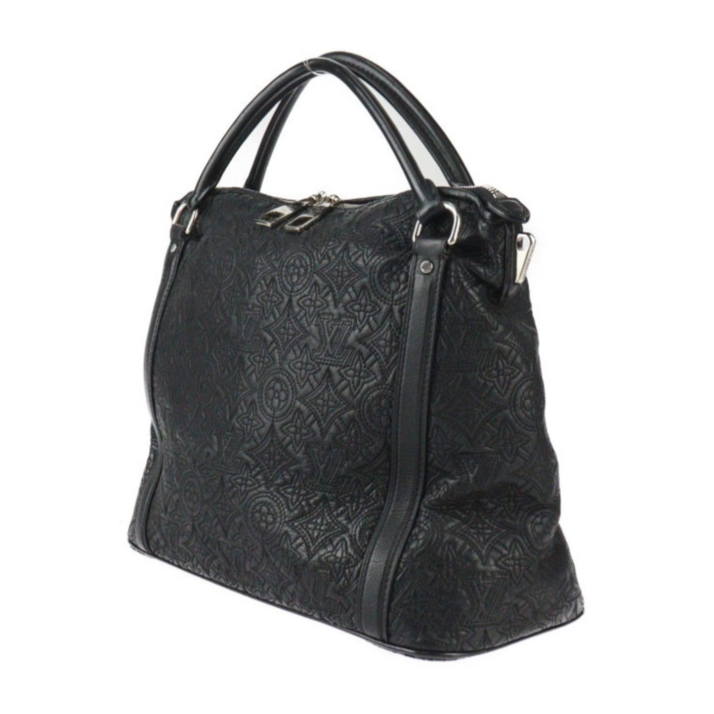 Louis Vuitton Black Monogram Handbag Shoulder Bag Tote Bag