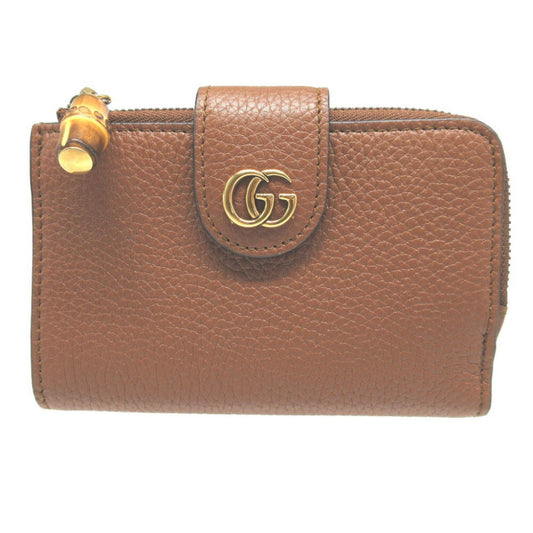 Gucci Bamboo Brown Leather Wallet (Bi-Fold) ()