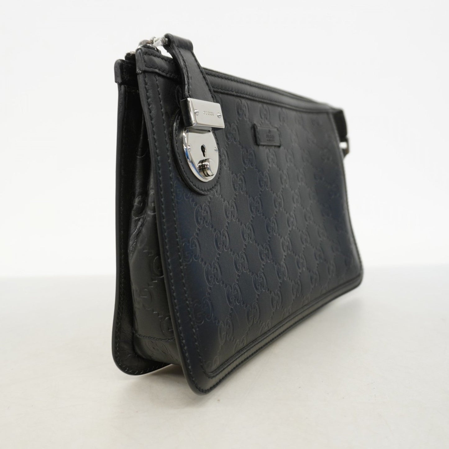 Gucci Black Leather Clutch Bag