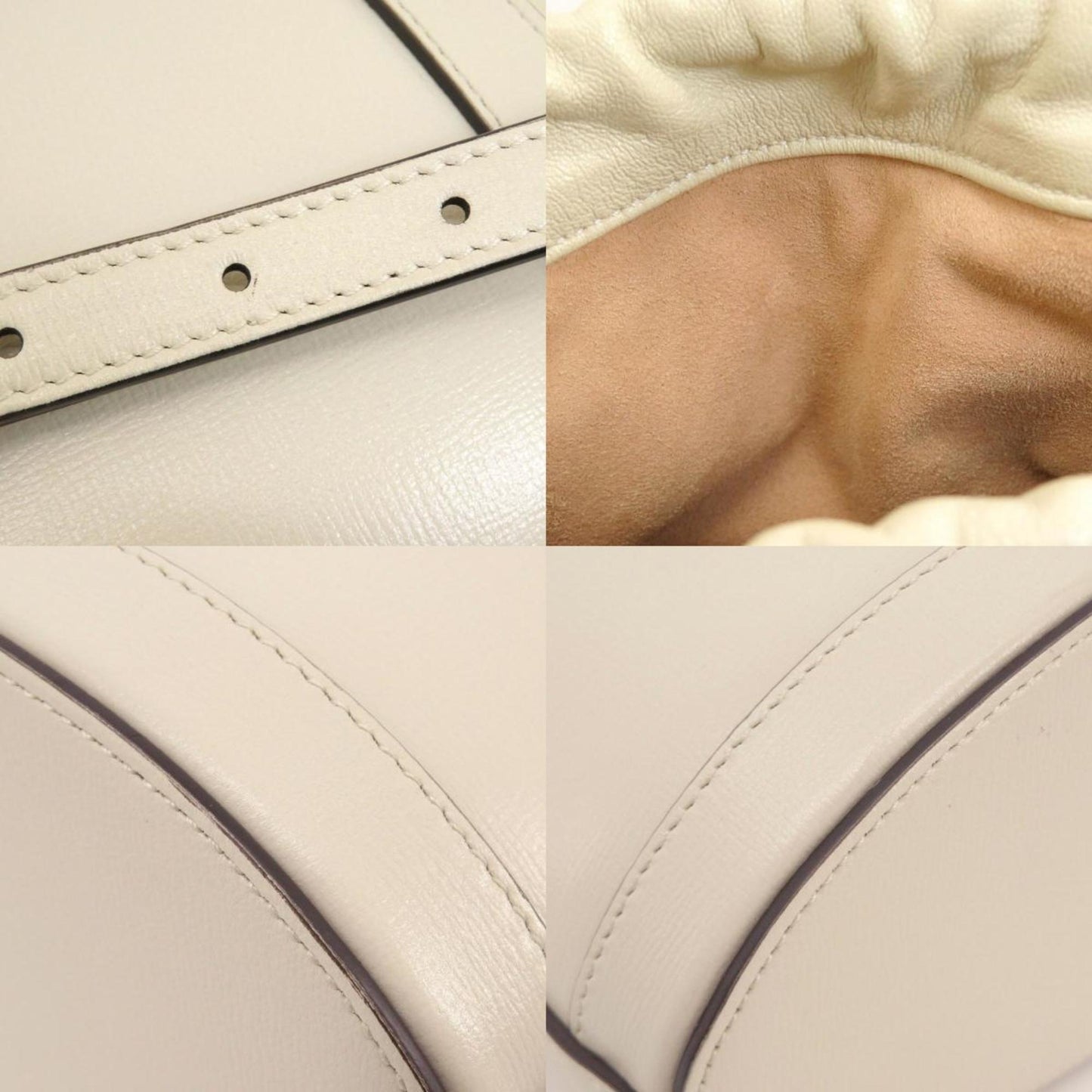 Gucci Horsebit White Leather Tote Bag