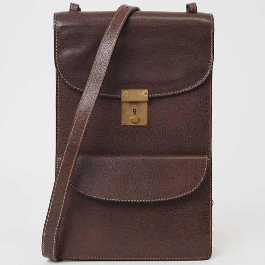 Gucci Brown Leather Shoulder Bag ()