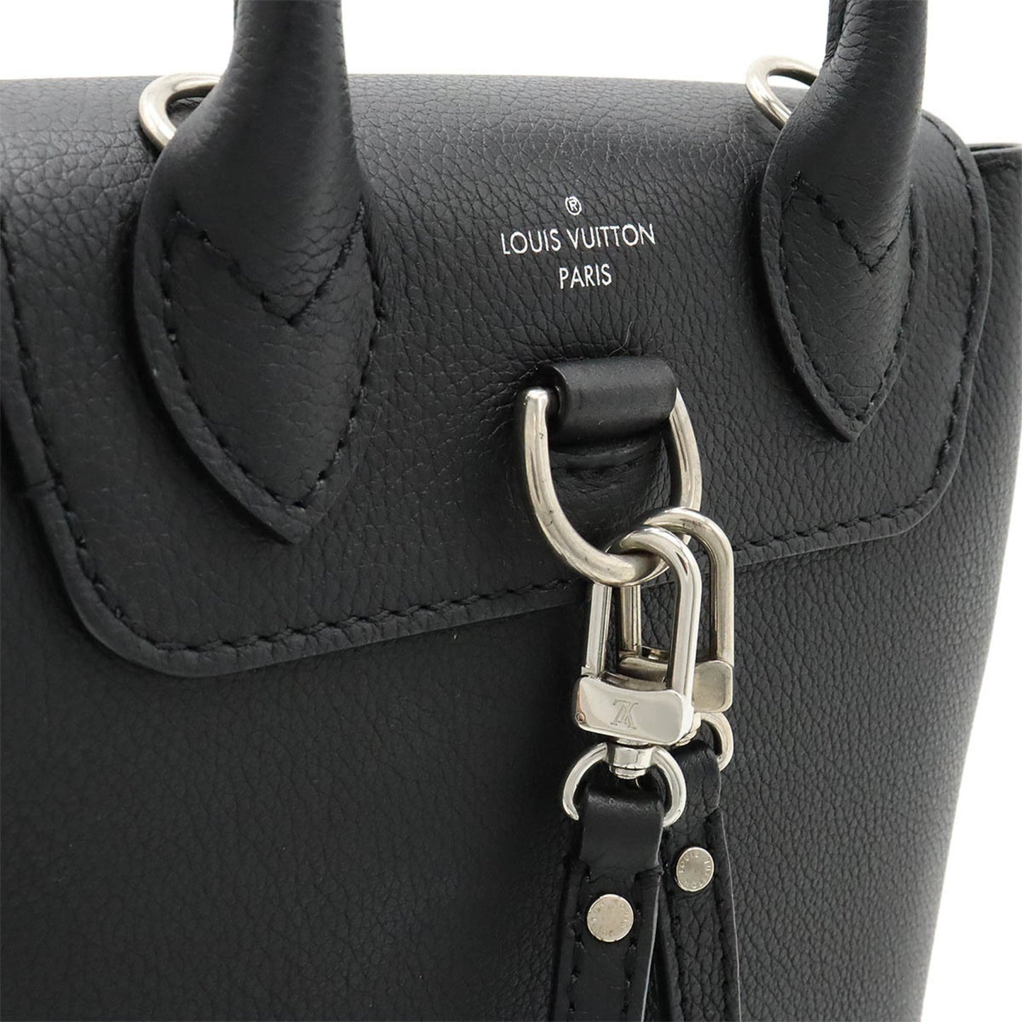 Louis Vuitton Noir Leather Backpack Handbag Shoulder Bag