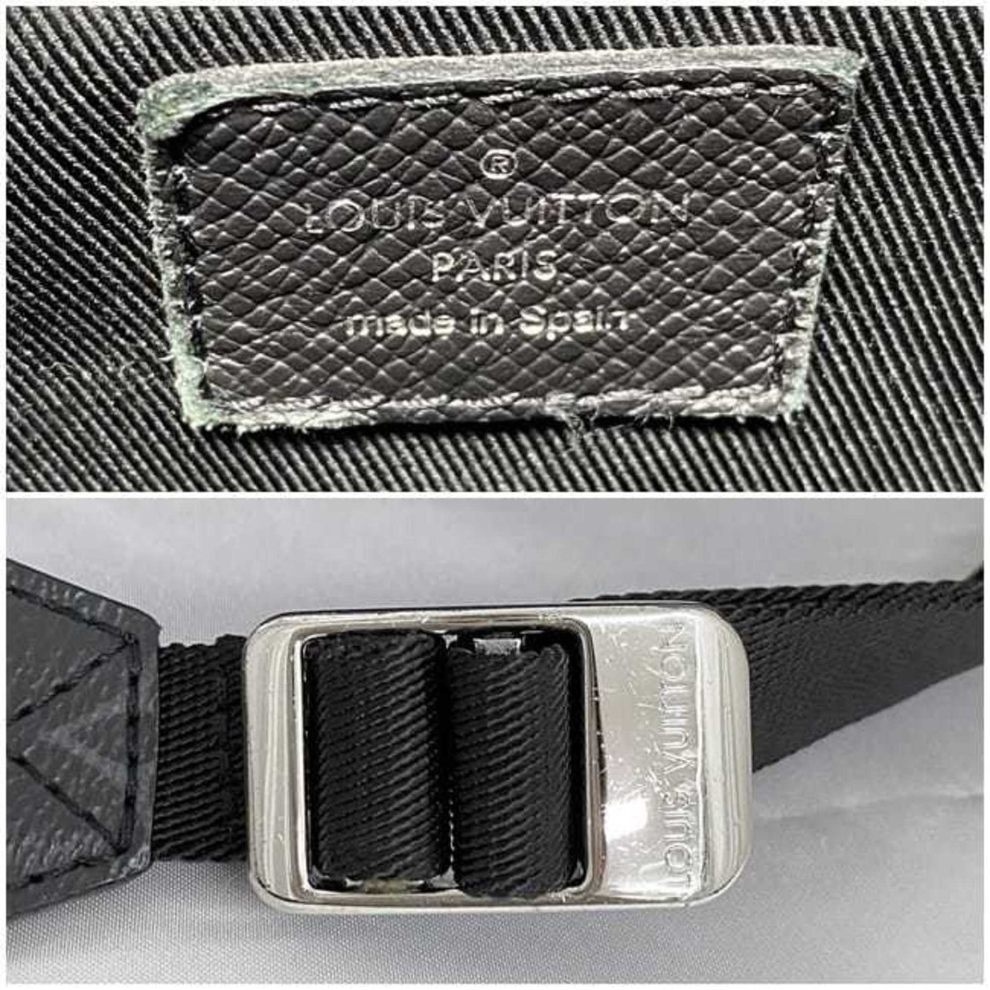 Louis Vuitton Taigarama Black Gray Monogram Eclipse Taigarama Shoulder Bag