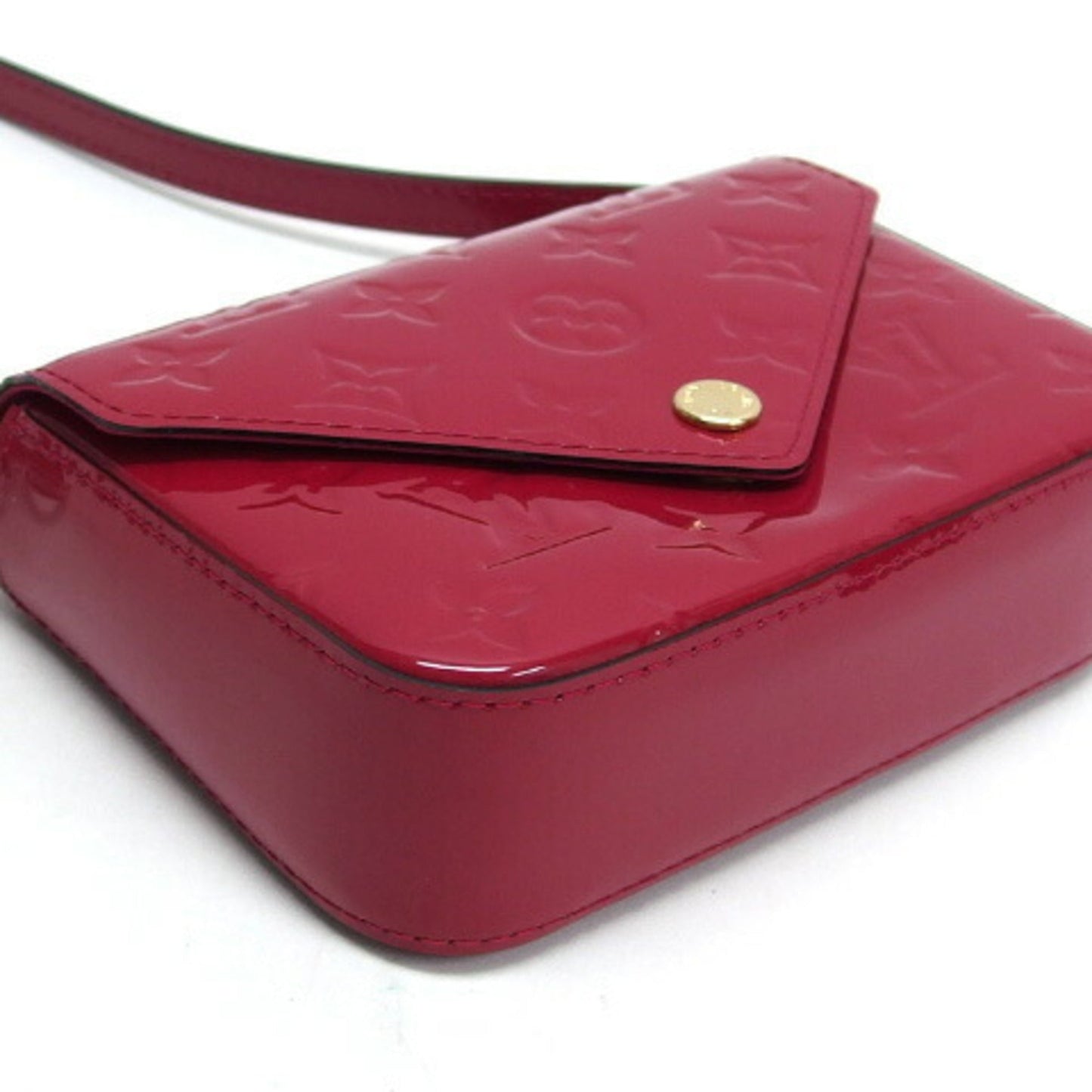 Louis Vuitton Monogram Vernis Indian Rose Pink Monogram Vernis Pochette Shoulder Bag