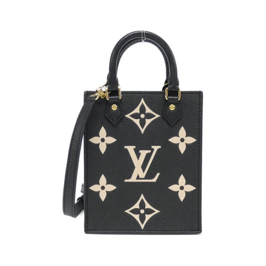 Louis Vuitton Beige Black Leather Shoulder Bag ()