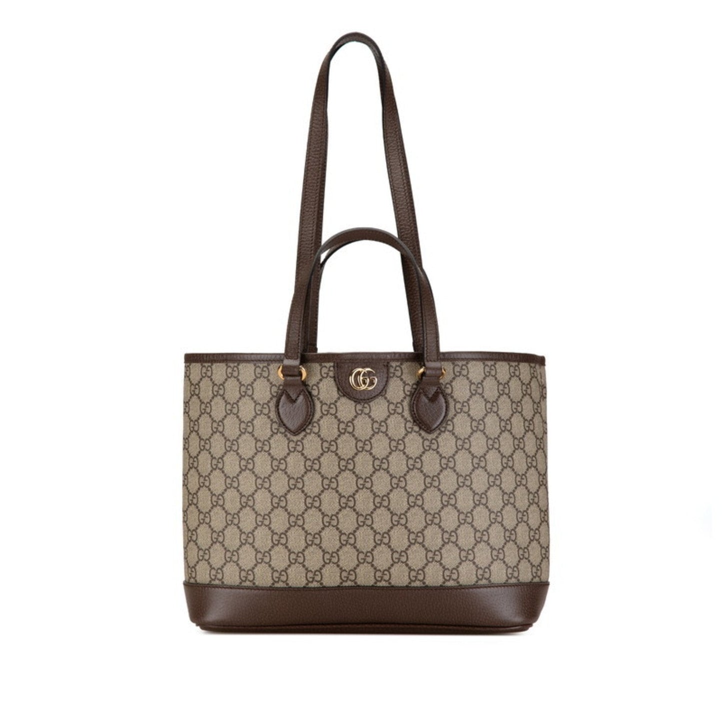 Gucci Beige Brown Pvc Leather Shoulder Bag Tote Bag ()