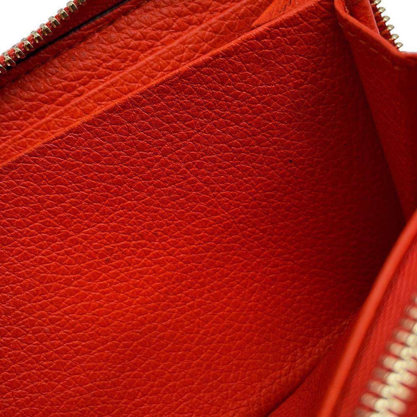 Gucci Orange Leather Long Wallet (Bi-Fold)
