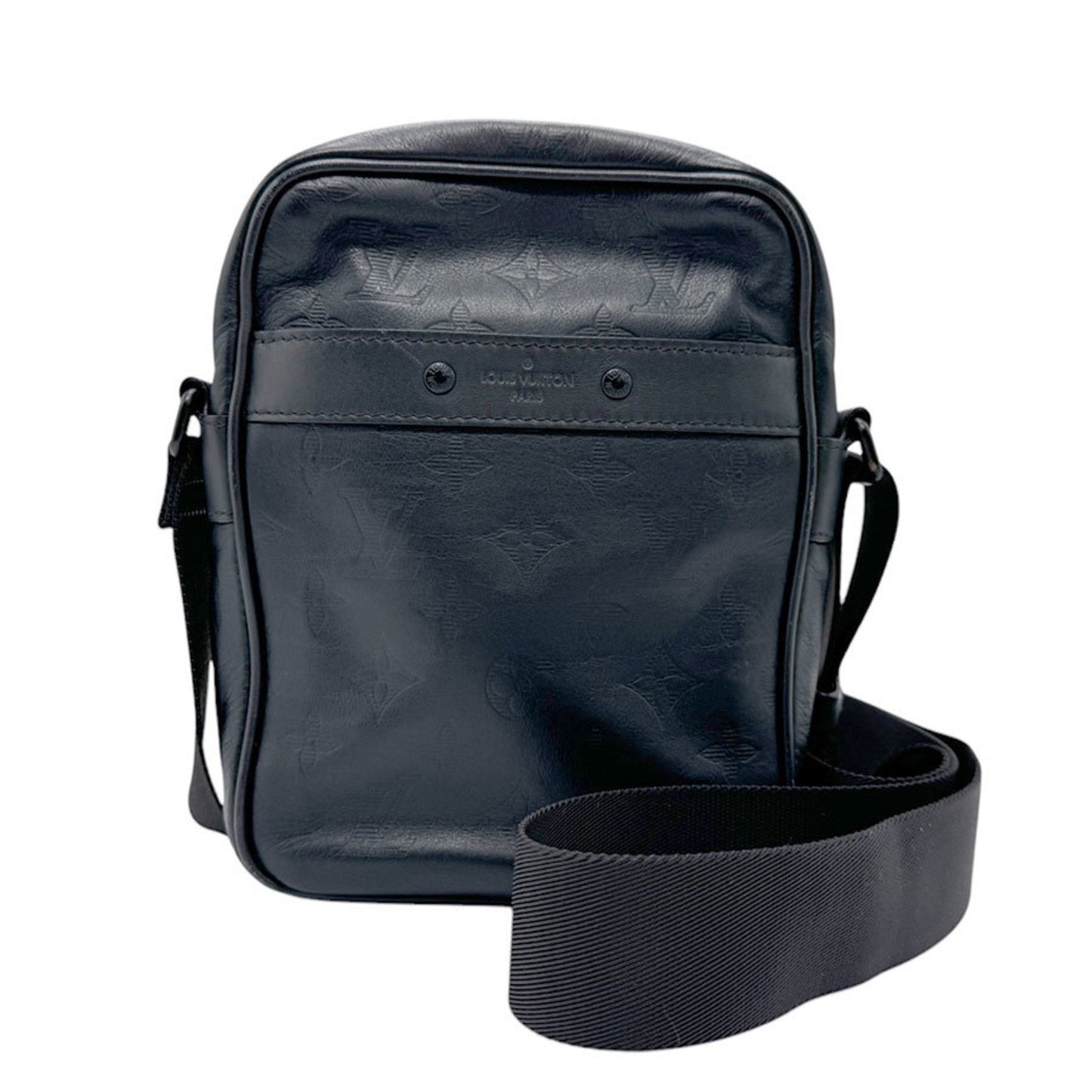 Louis Vuitton Black Leather Shoulder Bag ()