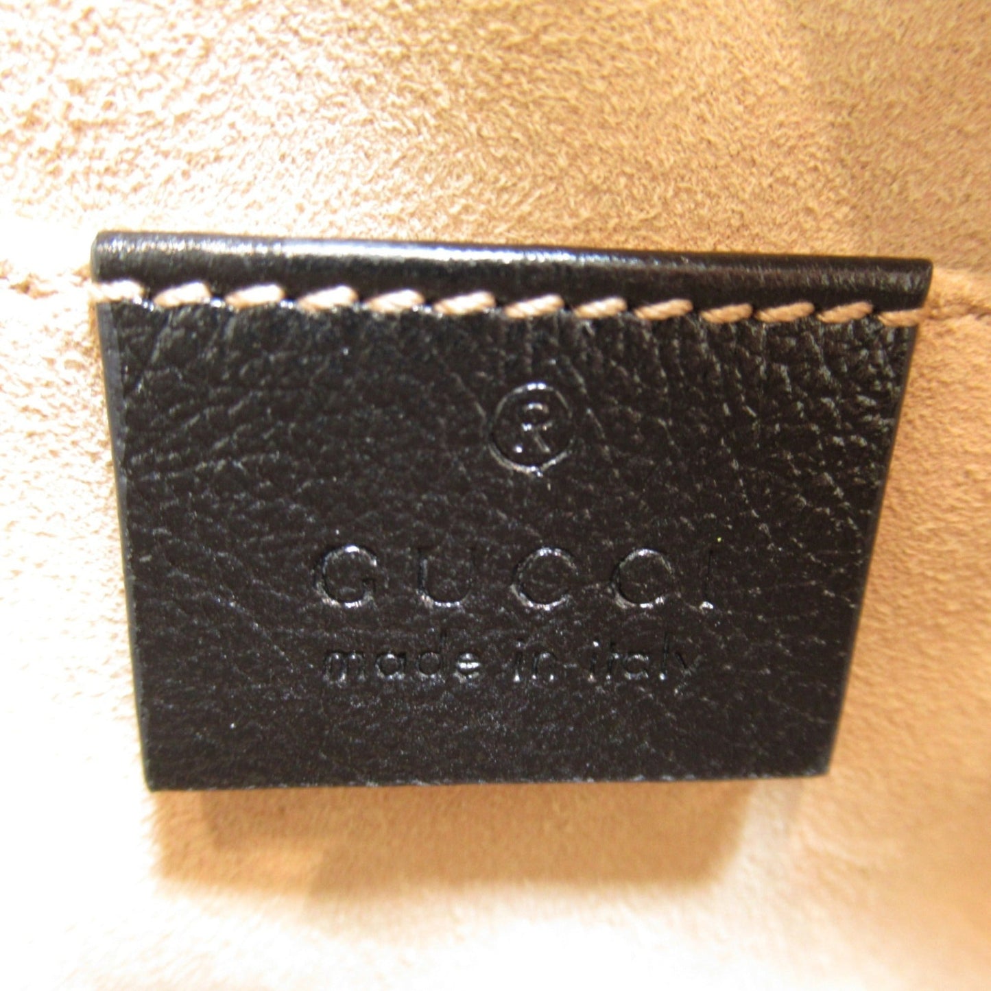 Gucci Beige Black Gg Canvas Leather Shoulder Bag