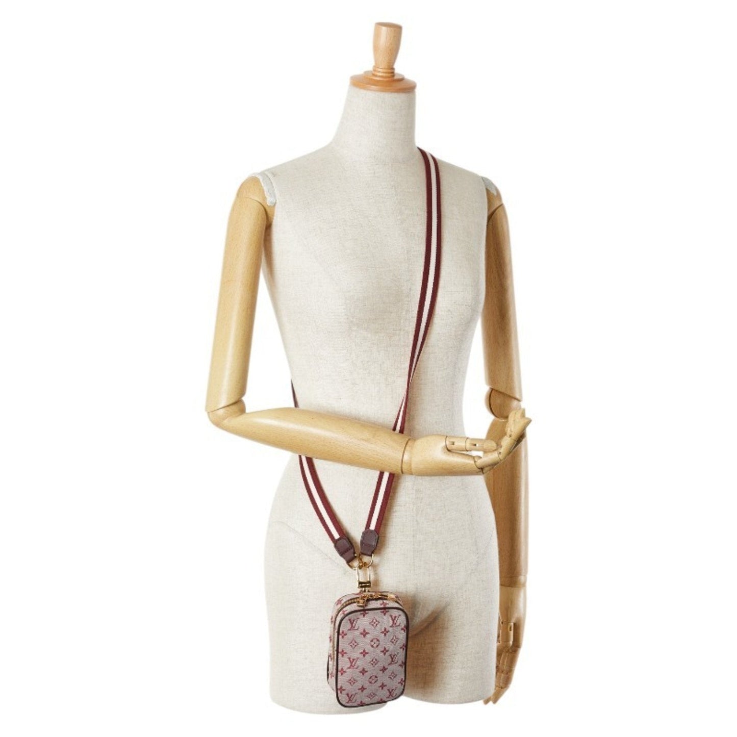Louis Vuitton Cherry Red Color Canvas Leather Shoulder Bag