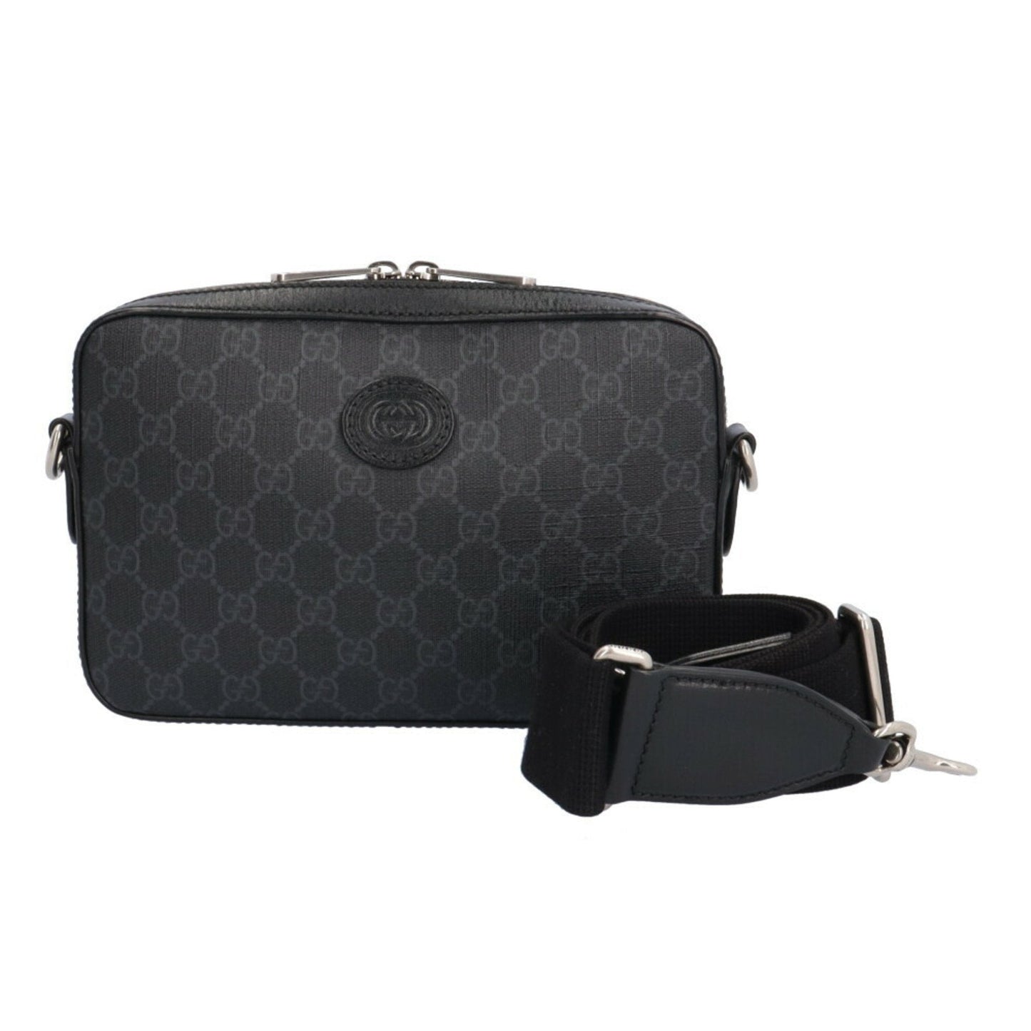 Gucci Black Gg Supreme Leather Shoulder Bag ()