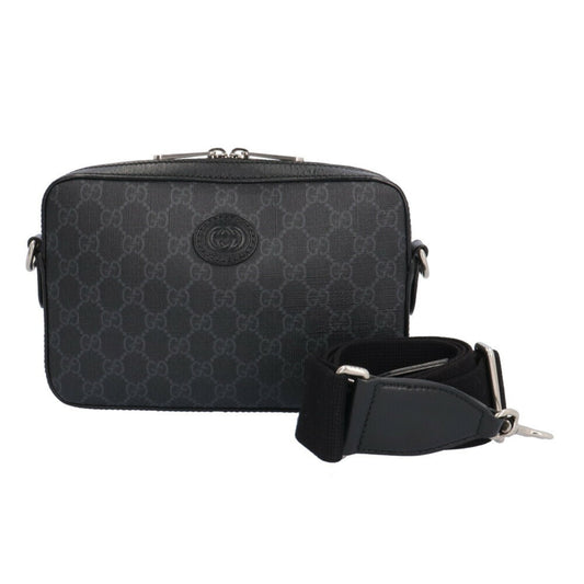 Gucci Black Gg Supreme Leather Shoulder Bag ()