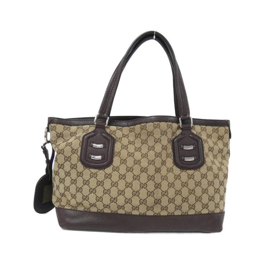 Gucci Beige Brown Gg Canvas Tote Bag ()