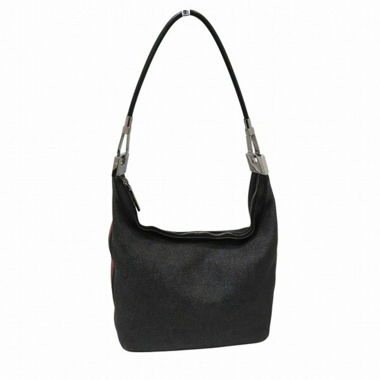 Gucci Sherry Line Black Canvas Handbag Shoulder Bag