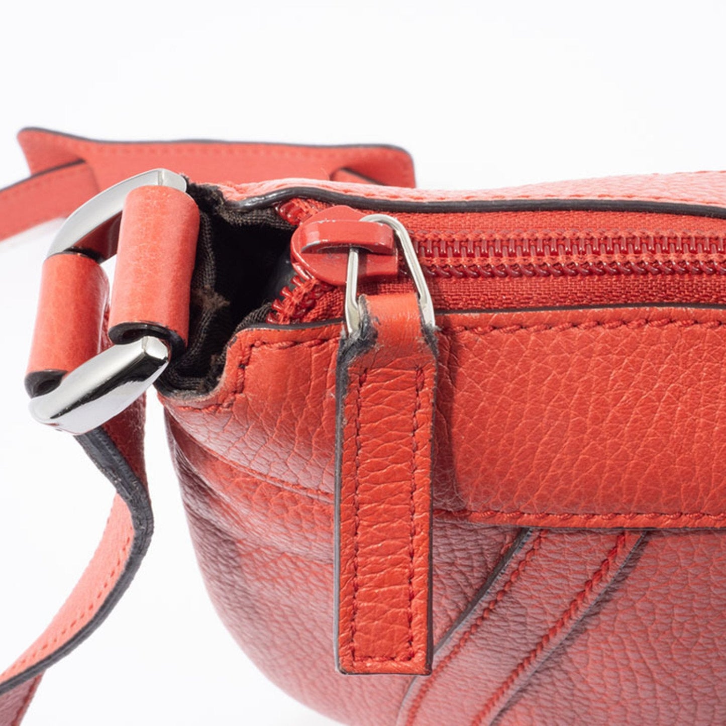 Gucci Abbey Red Color Leather Shoulder Bag
