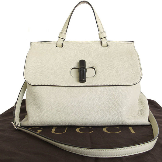 Gucci Ivory Leather Handbag Shoulder Bag ()