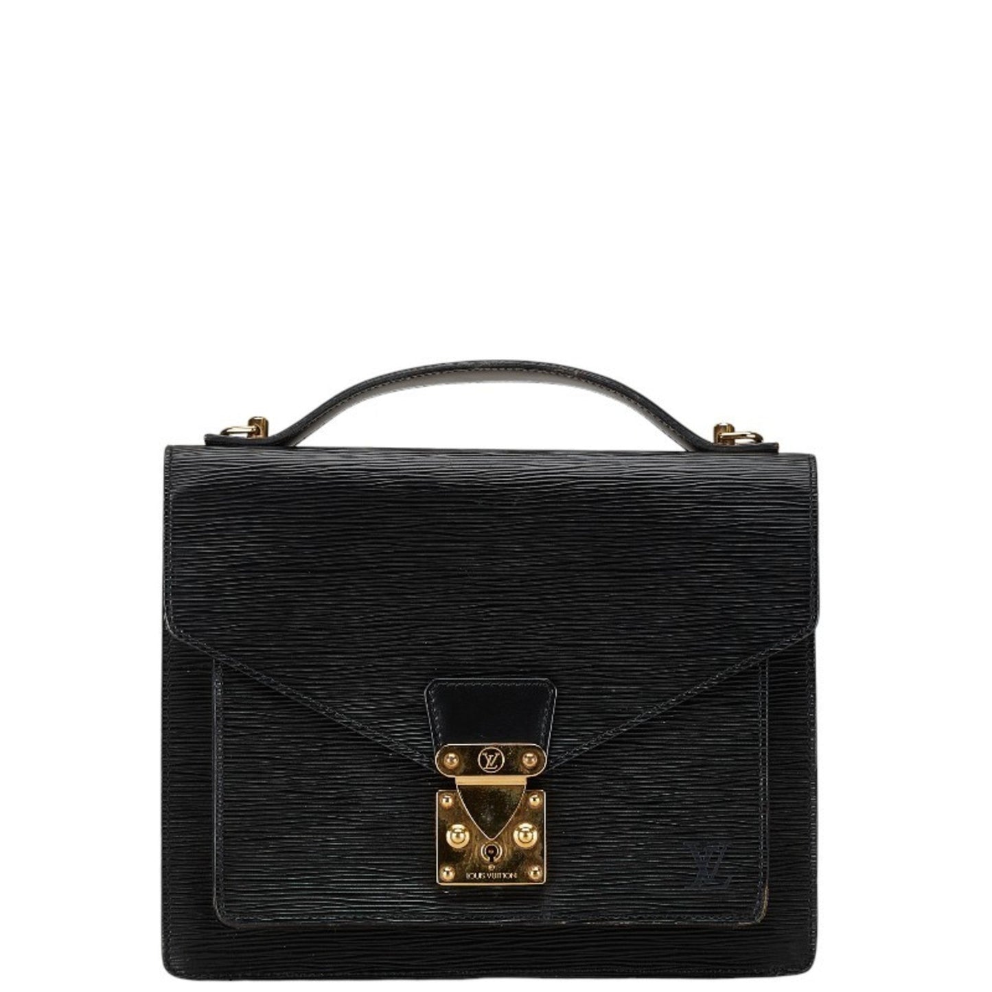 Louis Vuitton Black Noir Epi Leather Handbag Shoulder Bag