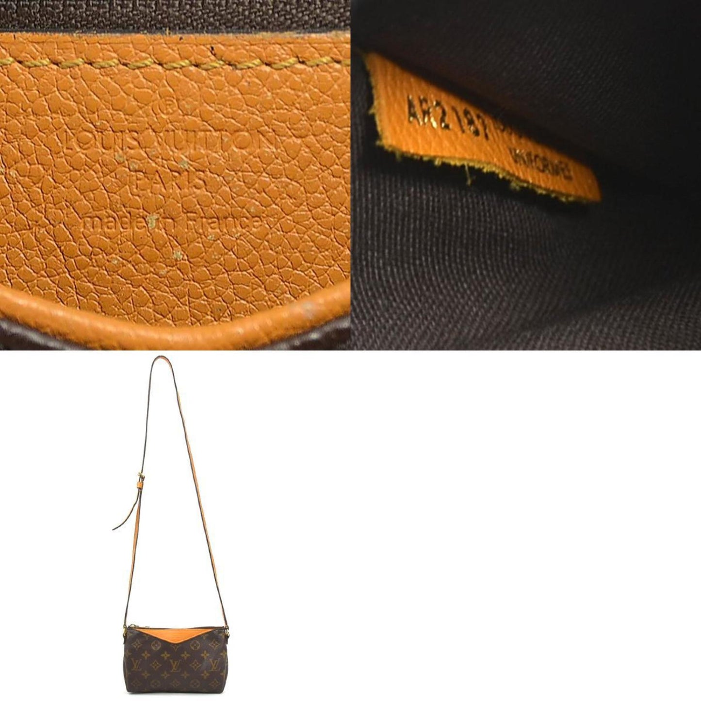 Louis Vuitton Brown Monogram Leather Shoulder Bag