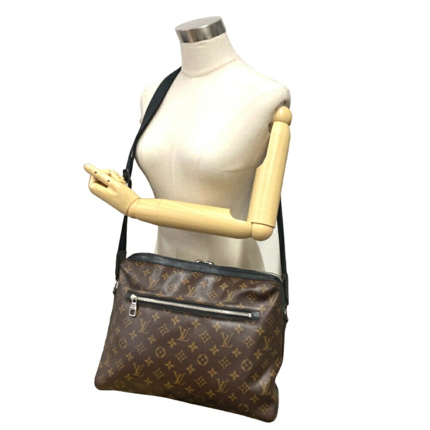 Louis Vuitton Monogram Macassar Brown Leather Shoulder Bag