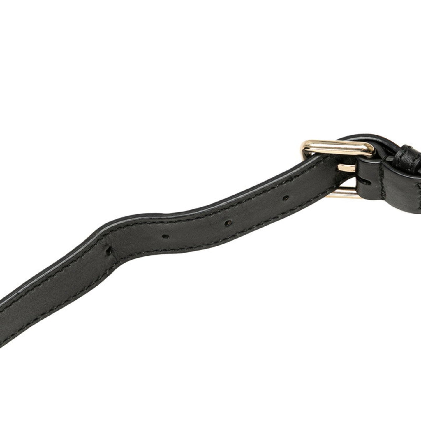 Gucci Beige Black Canvas Leather Shoulder Bag