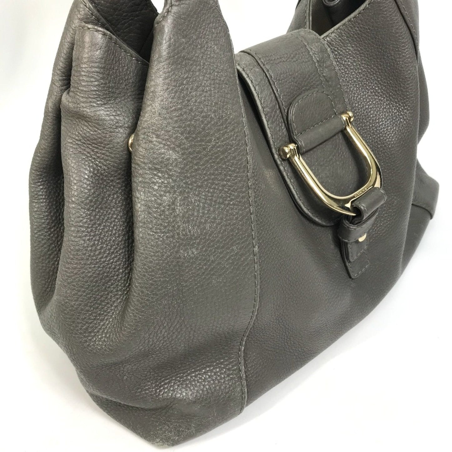 Gucci Gray Leather Tote Bag