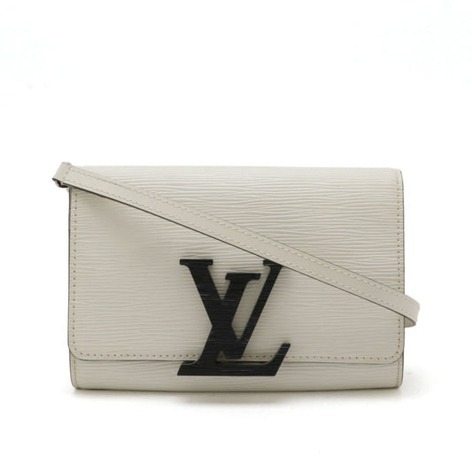 Louis Vuitton Black White Epi Leather Clutch Bag Pochette Shoulder Bag ()