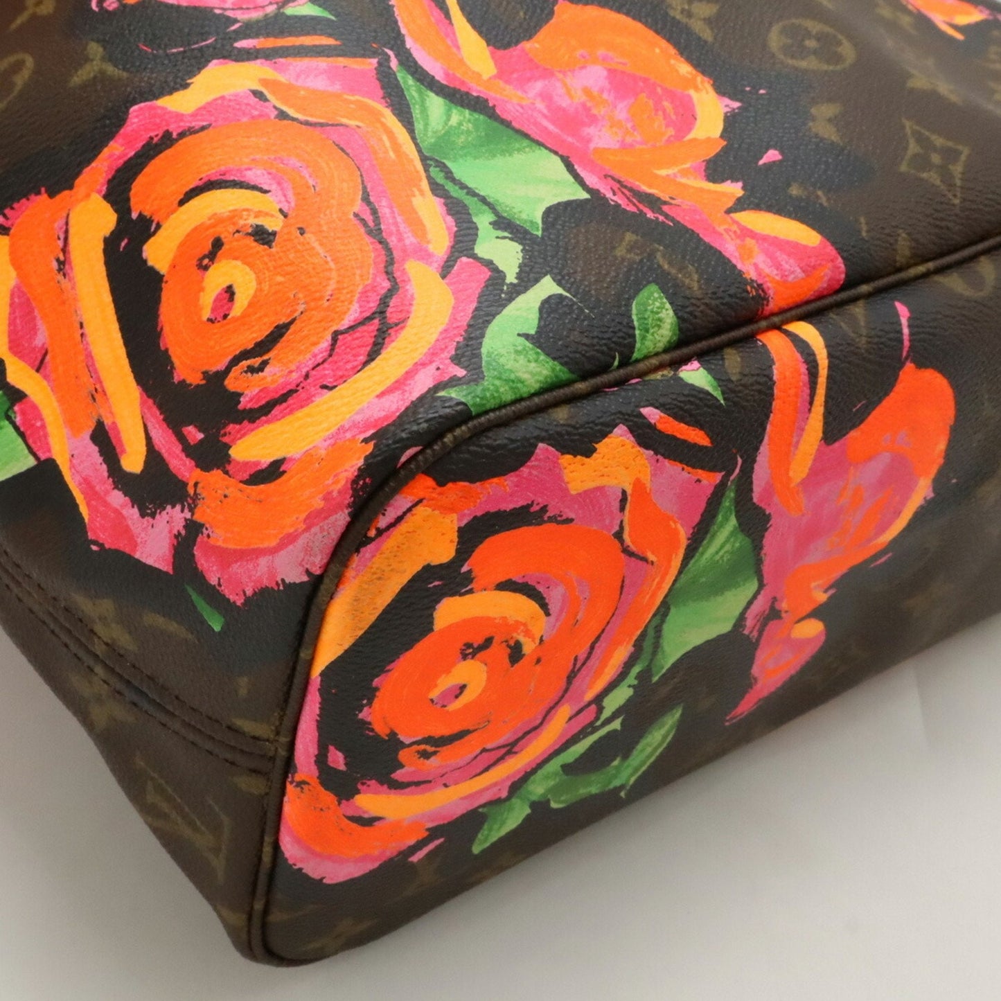 Louis Vuitton Brown Green Monogram Orange Pink Monogram Rose Shoulder Bag Tote Bag