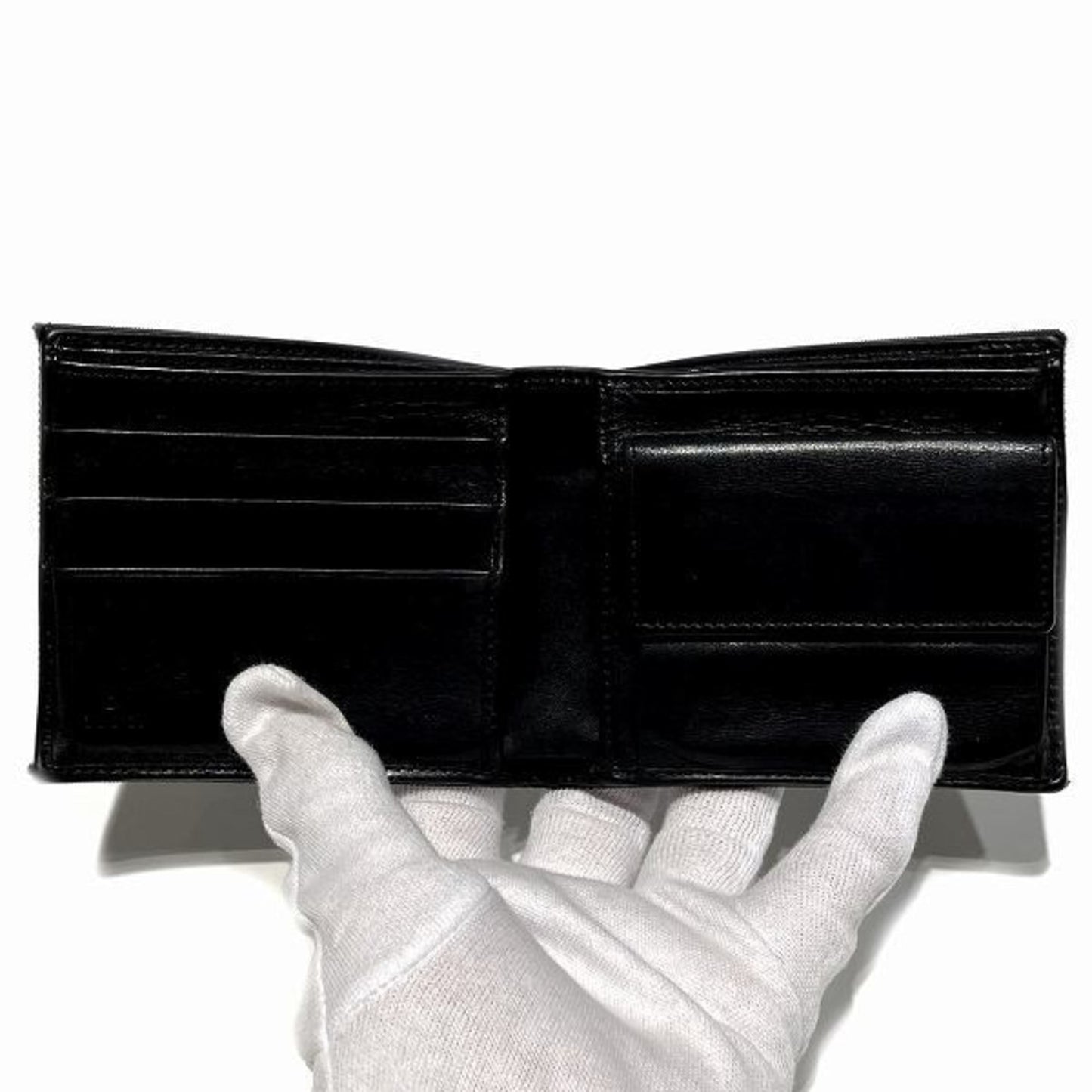 Gucci Black Canvas Leather Wallet (Bi-Fold)