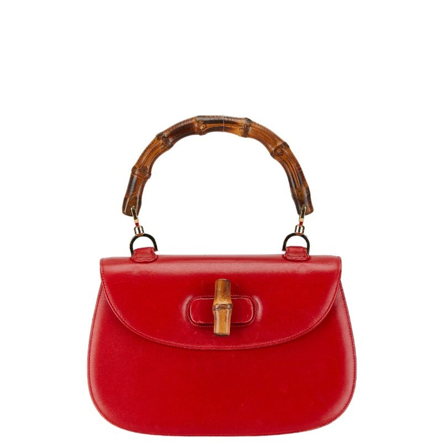 Gucci Red Color Leather Handbag Shoulder Bag