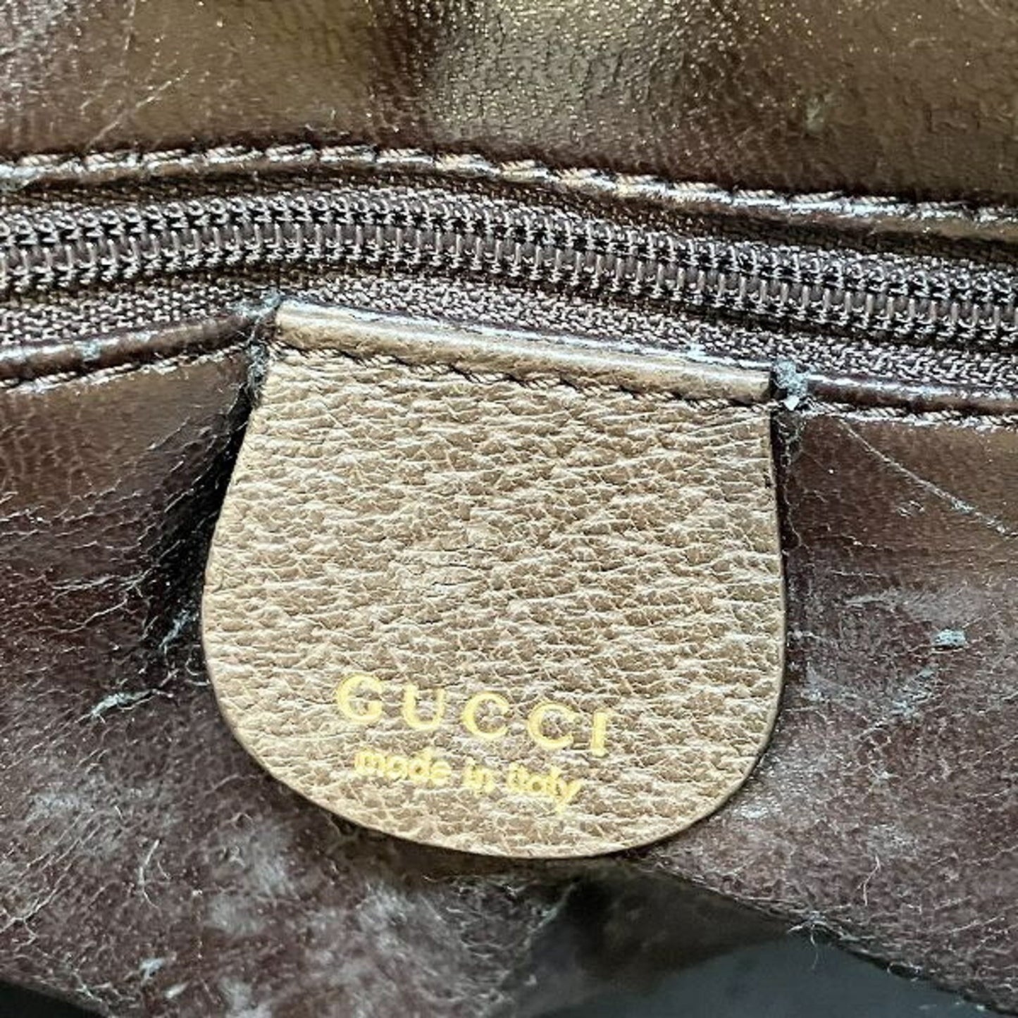Gucci Brown Leather Shoulder Bag Tote Bag