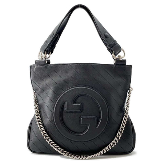 Gucci Black Leather Shoulder Bag Tote Bag