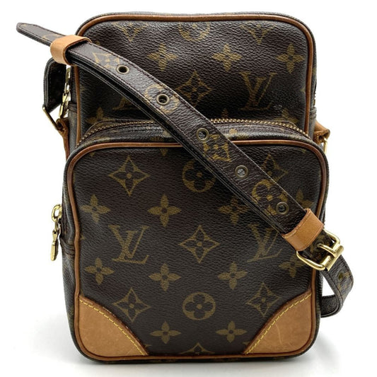 Louis Vuitton Brown Monogram Canvas Shoulder Bag ()