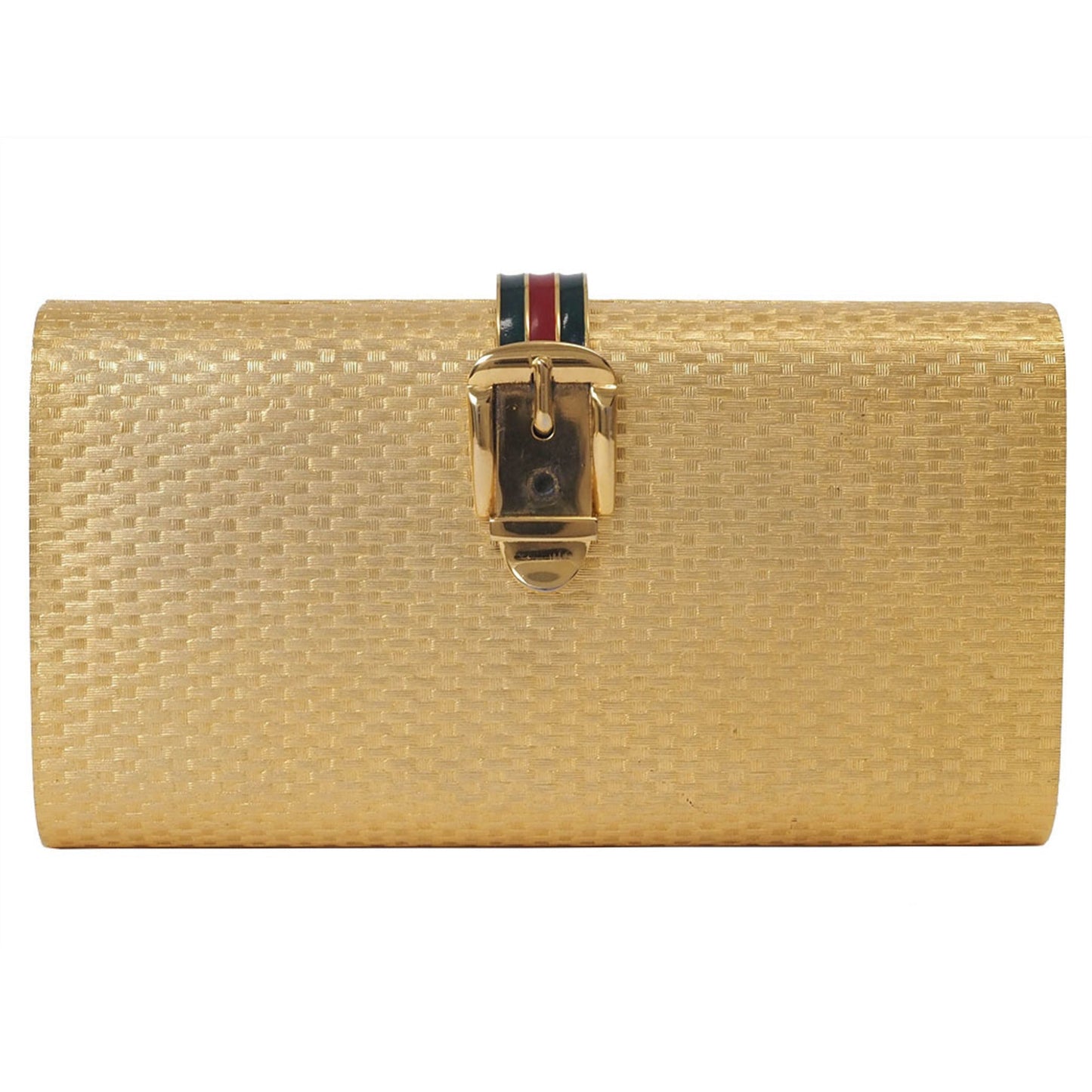 Gucci Gold Metal Clutch Bag ()